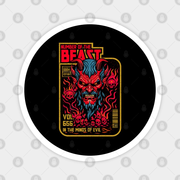 NUMBER OF THE BEAST Magnet by artslaves